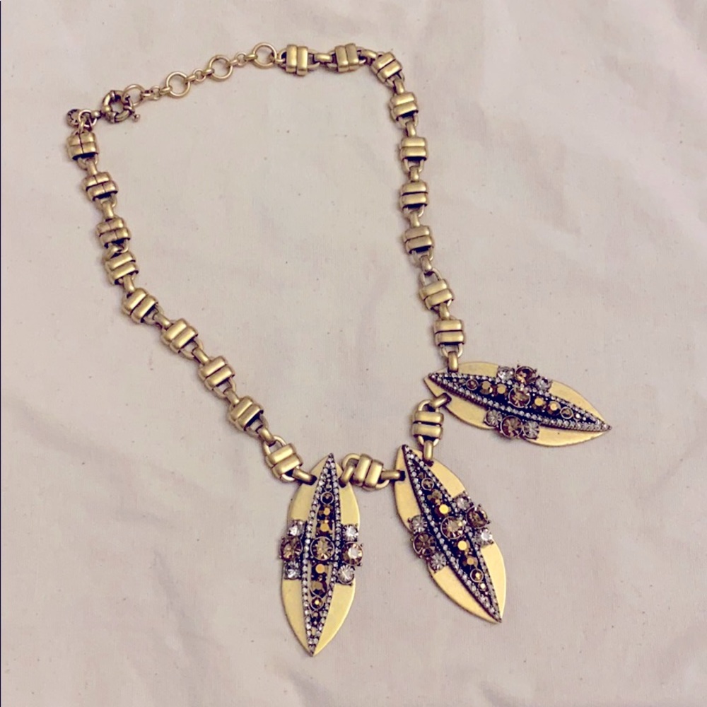 JCREW Necklace with amber colored stones